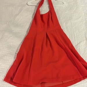 Orange/red mini dress